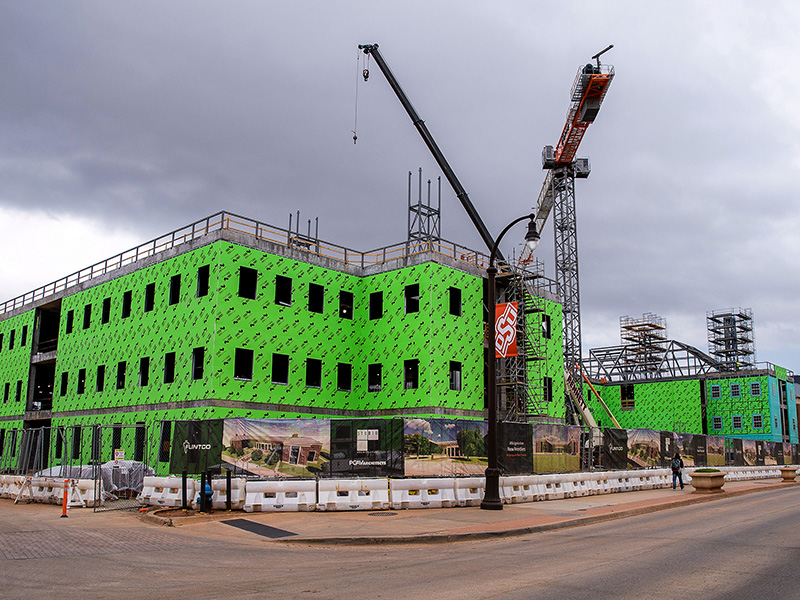 view of the north end of the building