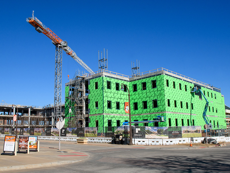 Installing siding on south end