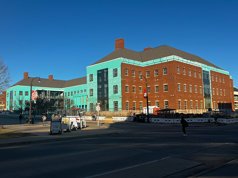 View fo the Brickwork on the south side of the building