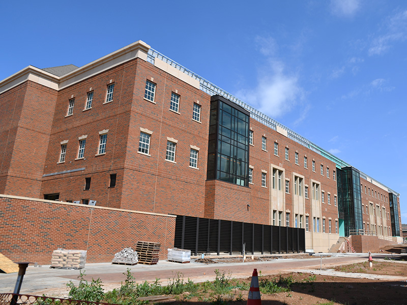 East side of building