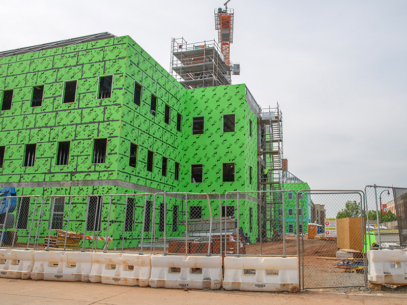 North end of the building