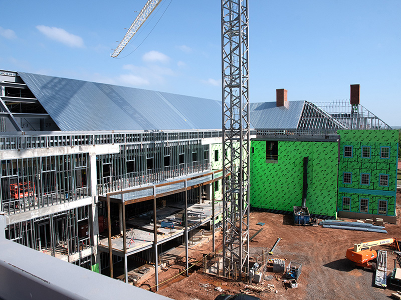Installation of the roof