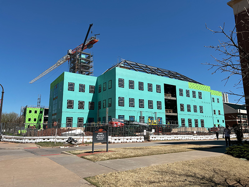 view of the south side of the New Frontiers building