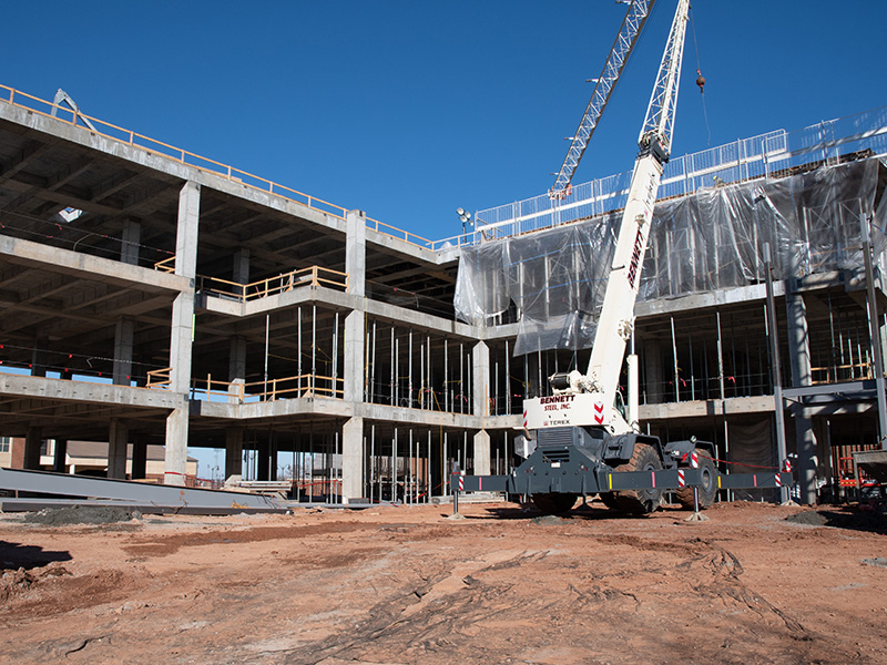 Progress on north side of the building