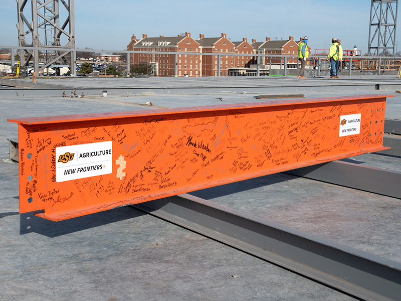 Orange beam with signatures