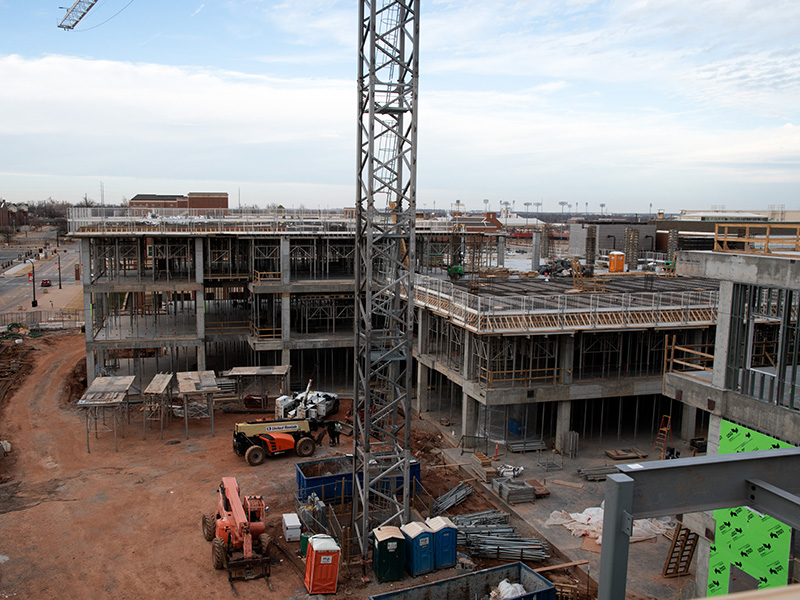 North end of the new building