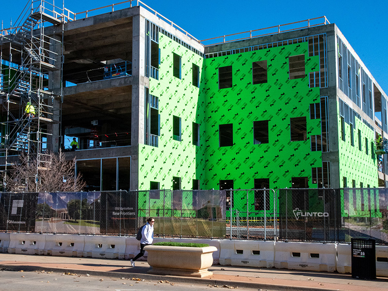 Construction site of the new building