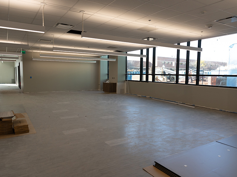 Interior space in New Frontiers Agricultural Hall