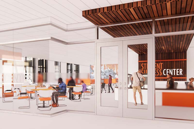 Interior rendering of the Student Success Center