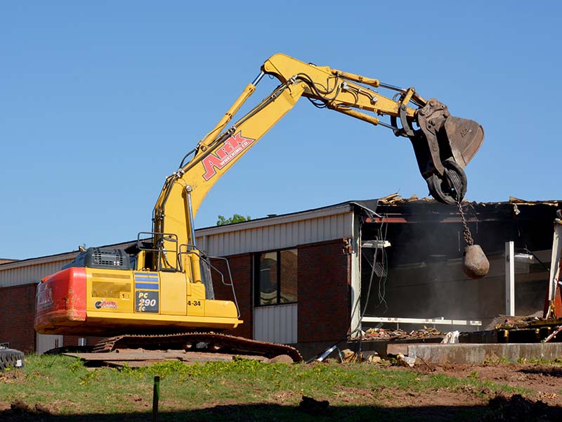 Wrecking ball breaking up Agriculture North