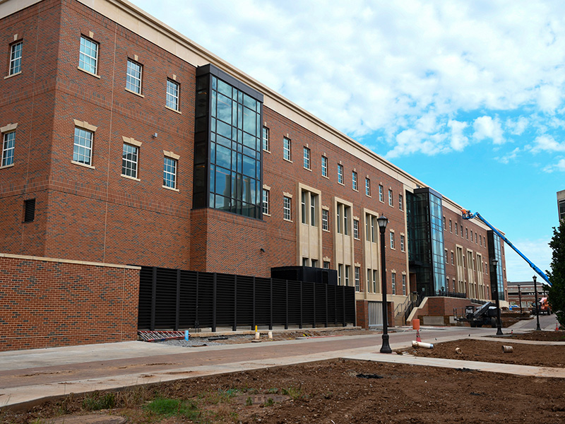 view of the east side of the new building