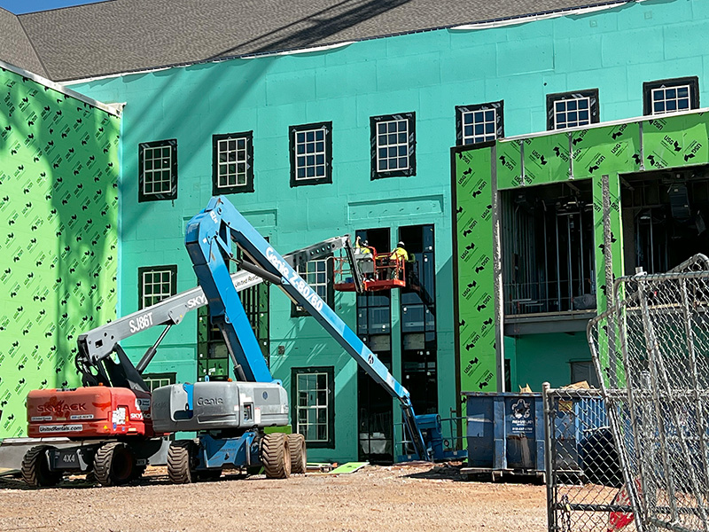 Installing long panes of glass
