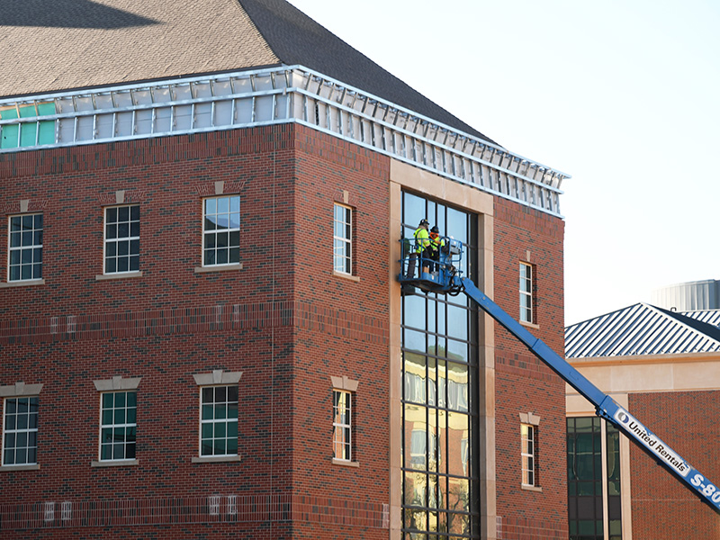 Stonework on building