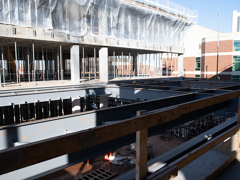 Beams in middle section