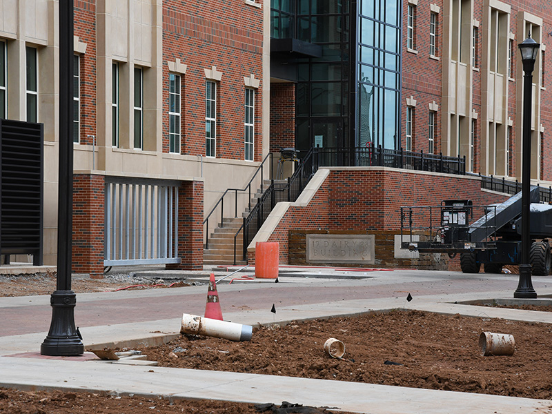 east patio of new building