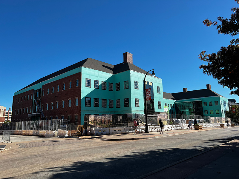 View of the north end of New Frontiers Agricultural Hall