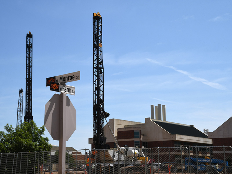 Construction site on the corner of Monroe Ave. and Farm Rd.