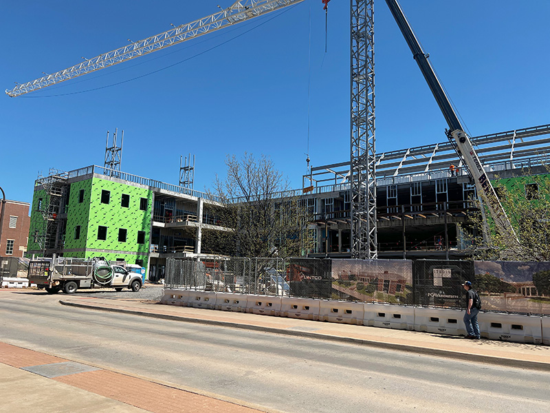 View of the north side of the New Frontiers building
