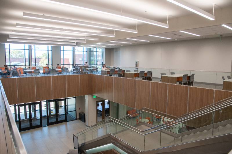 Second floor Atrium and student area in Agricultural Hall