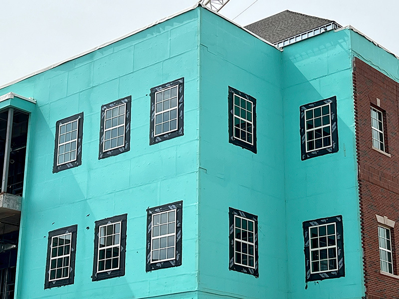 Windows in New Frontiers building